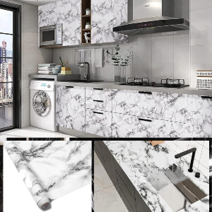 Self Adhesive White Marble Sheet