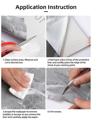 Self Adhesive White Marble Sheet