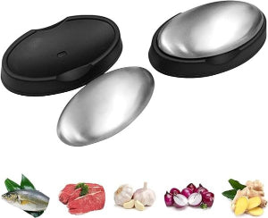 Odor Removing Steel Soap Bar With Stand And Box