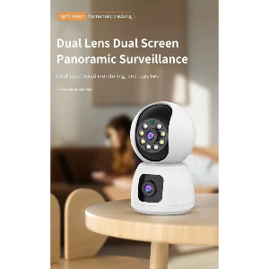 Smart 4k 8MP Indoor Home Security Camera With Dual Lenses