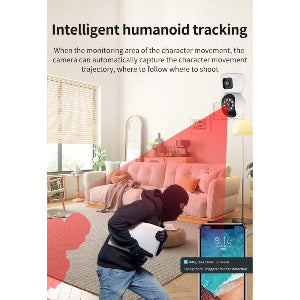 Smart 4k 8MP Indoor Home Security Camera With Dual Lenses