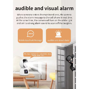 Smart 4k 8MP Indoor Home Security Camera With Dual Lenses