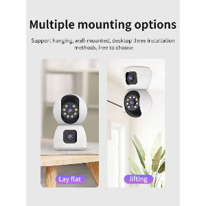 Smart 4k 8MP Indoor Home Security Camera With Dual Lenses