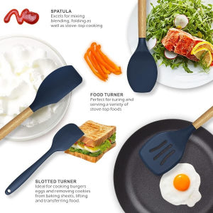 12 Pcs Silicone Cooking Utensils Kitchen Utensil Set (Random colors)