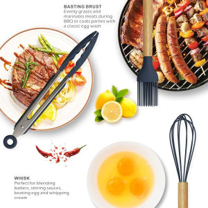 12 Pcs Silicone Cooking Utensils Kitchen Utensil Set (Random colors)