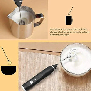 Rechargeable Electric Coffee Mixer Egg Beater Quick Frothing Action