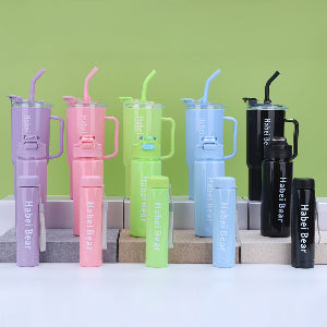 3pcs Bottle Set With Straw