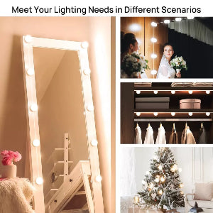 Vanity Mirror Lights,10 Dimmable Light Bulbs