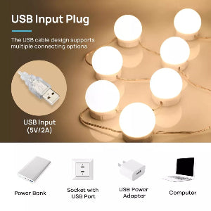Vanity Mirror Lights,10 Dimmable Light Bulbs