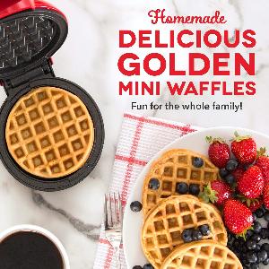 Mini Waffle Maker Breakfast Machine Non Stick Easy Clean
