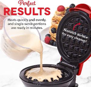 Mini Waffle Maker Breakfast Machine Non Stick Easy Clean