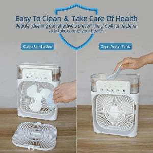 3 In 1 Fan AIr Conditioner Household Water Mist USB Fan Small Air Cooler