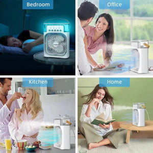3 In 1 Fan AIr Conditioner Household Water Mist USB Fan Small Air Cooler