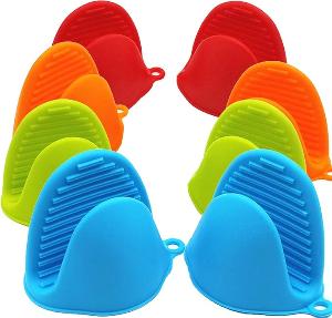 4 Pairs Silicone Cooking Pinch Grips
