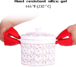 4 Pairs Silicone Cooking Pinch Grips